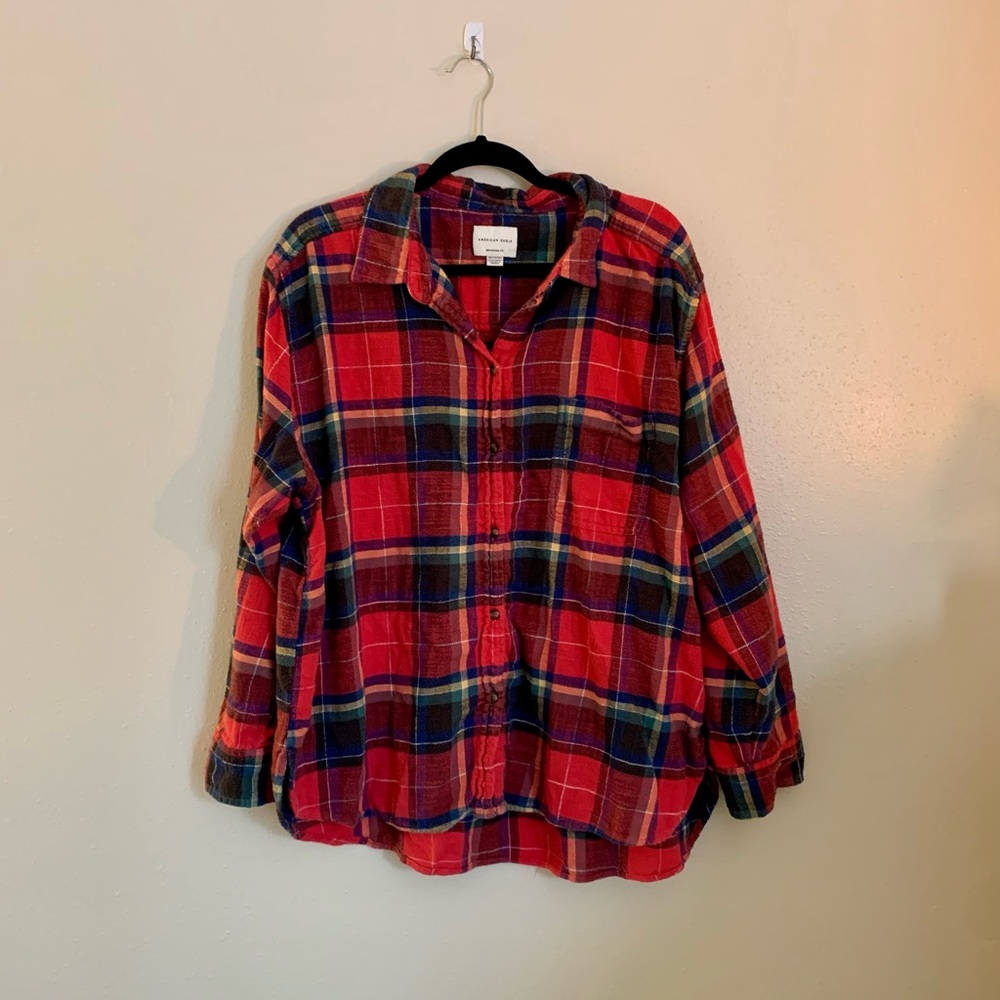 Cozy American Eagle Boyfriend Fit Flannel